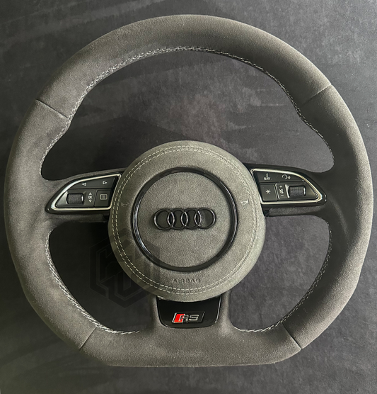 Audi Steering Wheel & Airbag Cover Full Alcantara